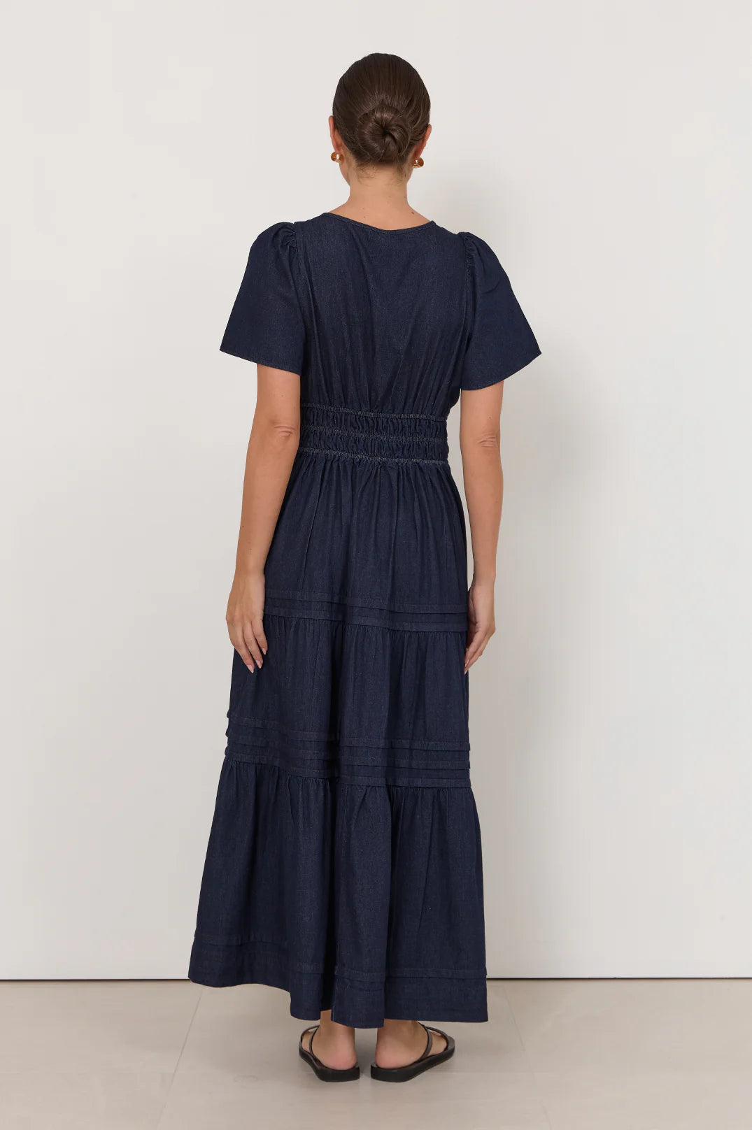 Eliana Lightweight Denim Maxi Dress - Global Free Style