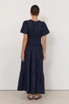 Eliana Lightweight Denim Maxi Dress Dresses Adorne
