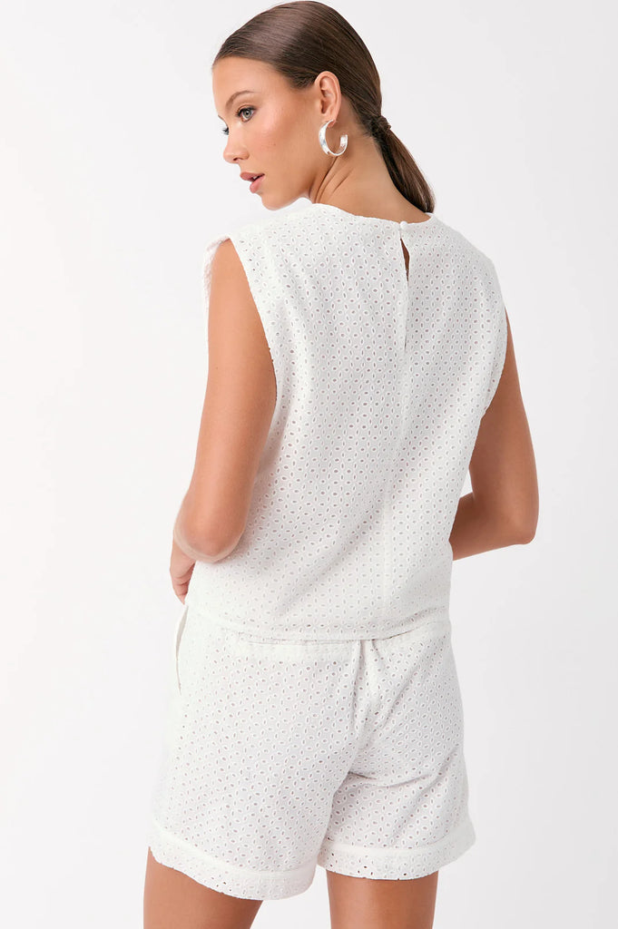 Gi Gi Broderie Anglaise Top White Tops Adorne