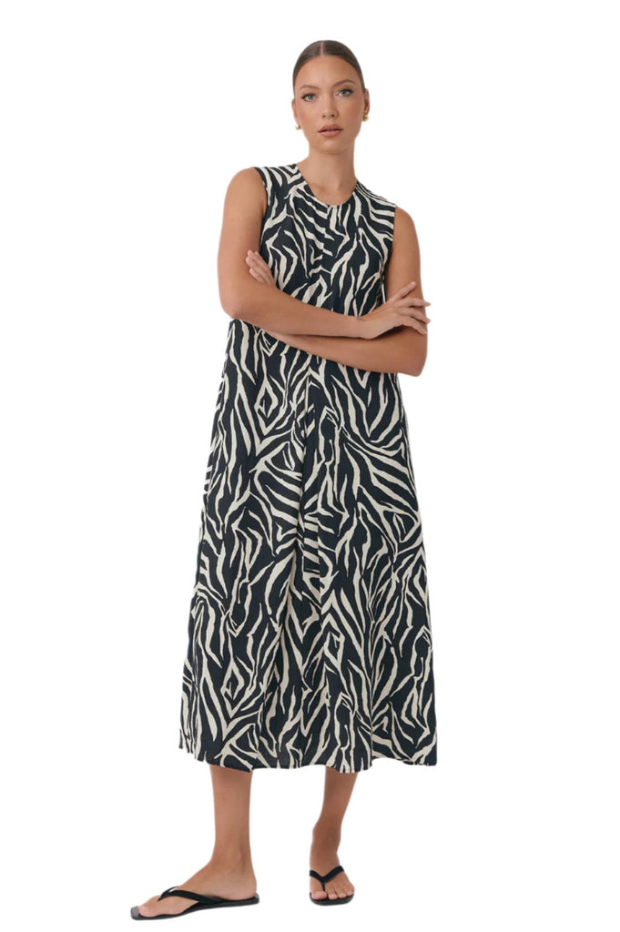 Toby Zebra Maxi Dress Zebra Dresses Adorne 8