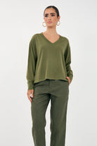 Tiffany Belted Linen Pant Khaki - Global Free Style