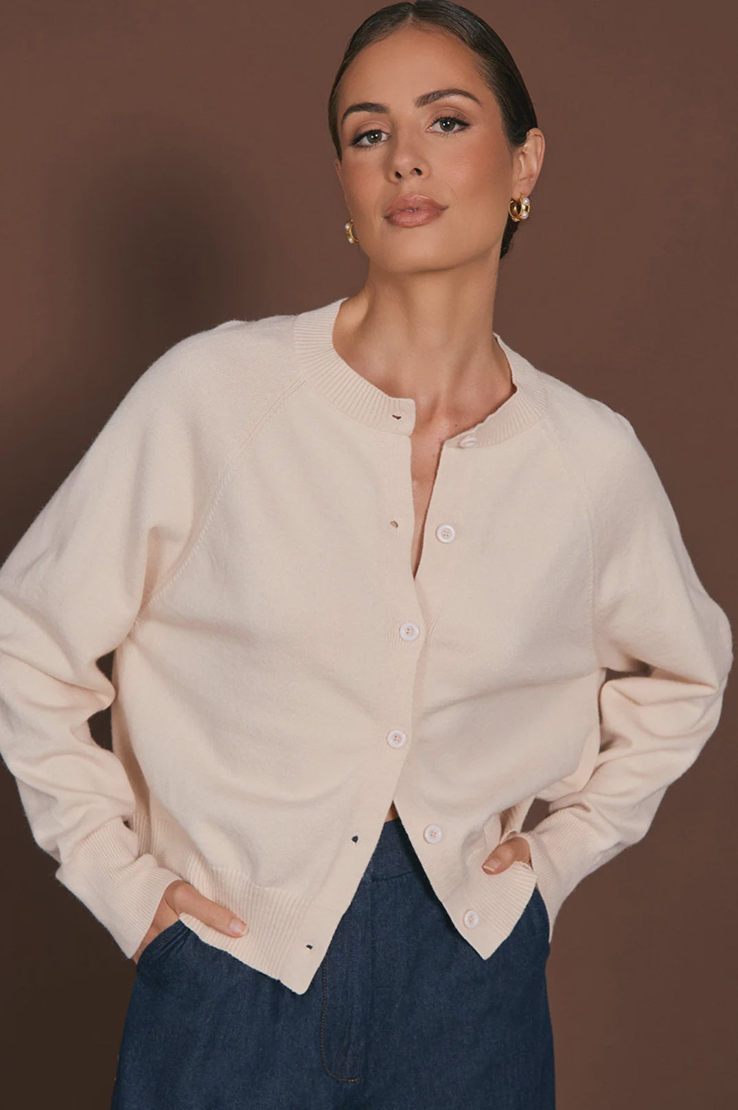 Freddy Knit Cardigan Cream Tops Adorne S(8)