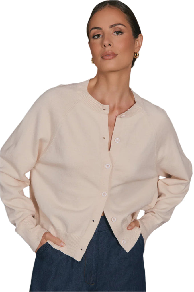 Freddy Knit Cardigan Cream Tops Adorne S(8)