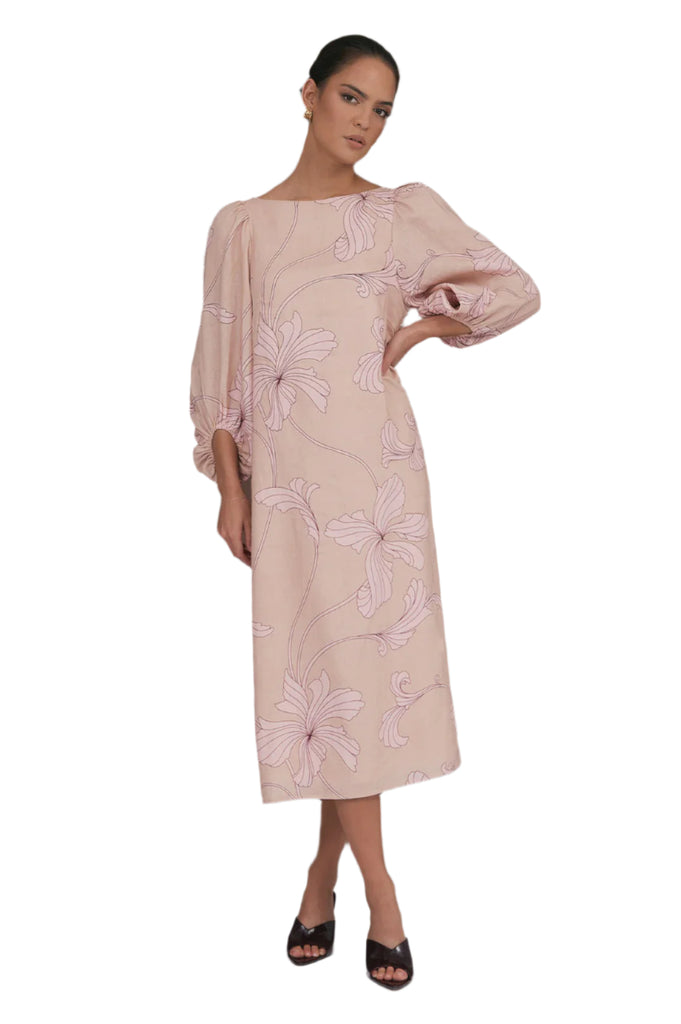 Marion Salvador Print Midi Dress Print Dresses Adorne 8