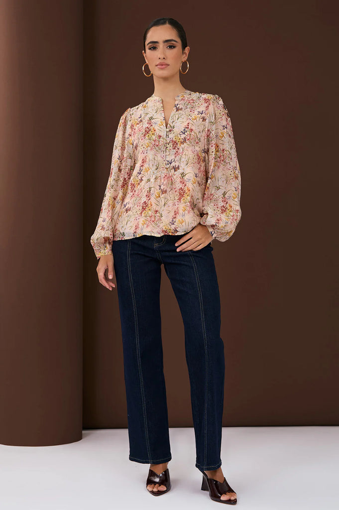 Issy Belfast Print Top Floral Tops Adorne