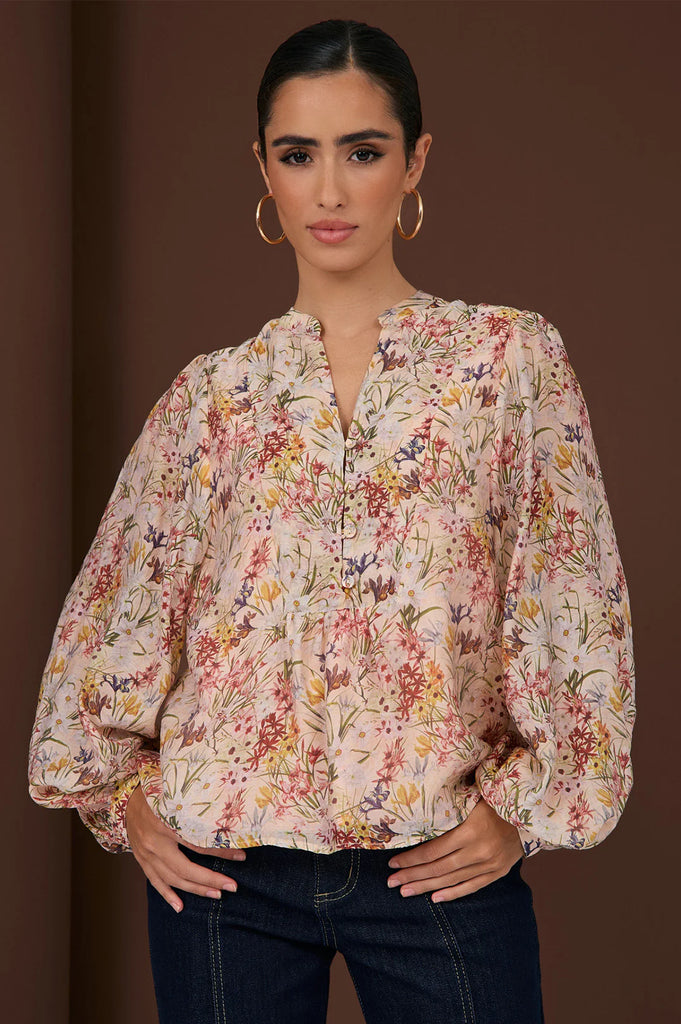 Issy Belfast Print Top Floral Tops Adorne