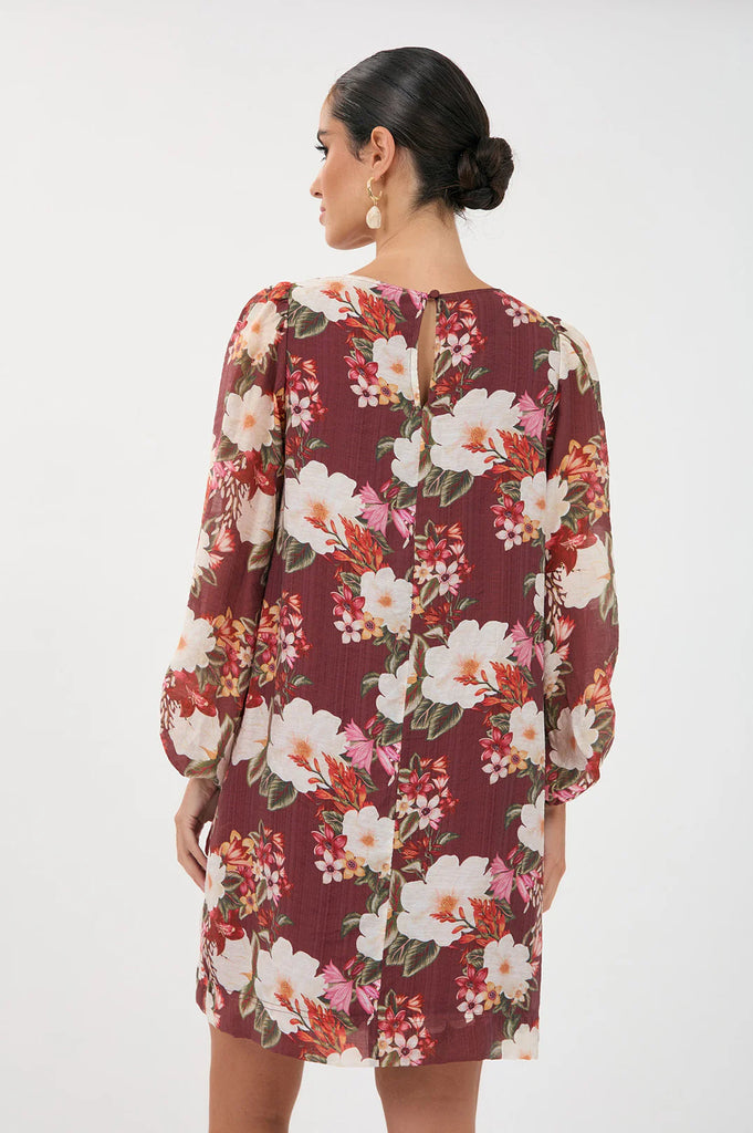 Emery Montilla Print Short Dress Floral Dresses Adorne