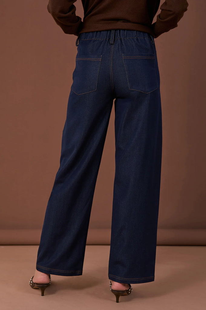 Chandler Drape Denim Pant Bottoms Adorne