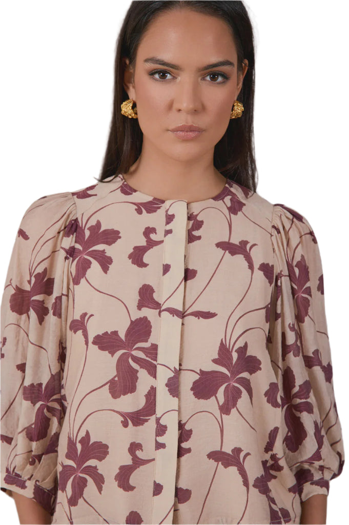 Lauren 3/4 Sleeve Printed Shirt Print Tops Adorne S(8)