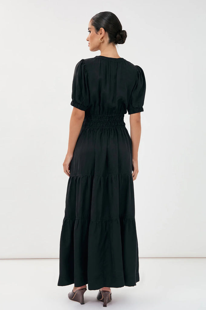 Violette Cupro Maxi Dress Black Dresses Adorne