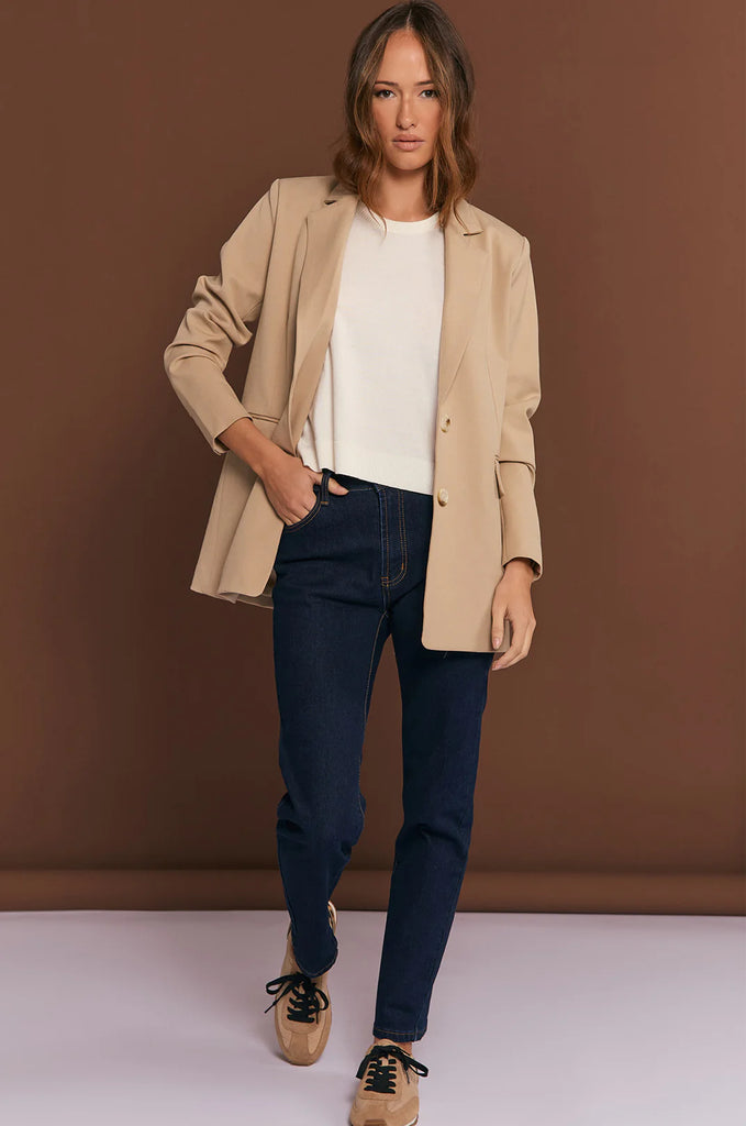 Tilly Cotton Cashmere Knit Top Cream Tops Adorne
