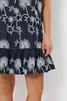 Lolita Embroidered Denim Dress Denim Dresses Adorne
