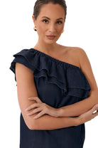 Pippa One Shoulder Light Weight Denim Top - Global Free Style