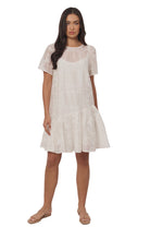 Mirelle Asymmetric Frill Short Dress White - Global Free Style