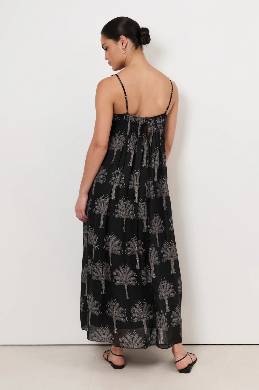 Indra Pintuck Maxi Dress Print - Global Free Style