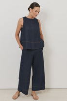 Agatha Crop Light Weight Denim Pant Denim Bottoms Adorne S(8)