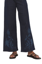 Brody Wide Leg Lazer Print Jean Dark Denim Bottoms Adorne S (8)