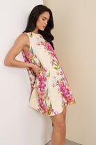 Cecelia A-Line Linen Dress Print Dresses Adorne