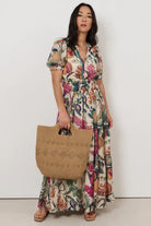 Violette Seville Print Maxi Dress Dresses Adorne