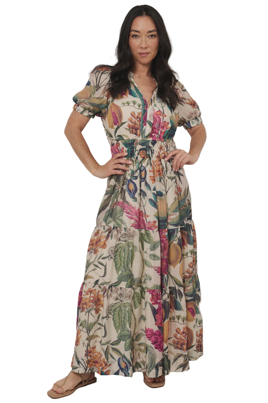 Violette Seville Print Maxi Dress Dresses Adorne S(8)