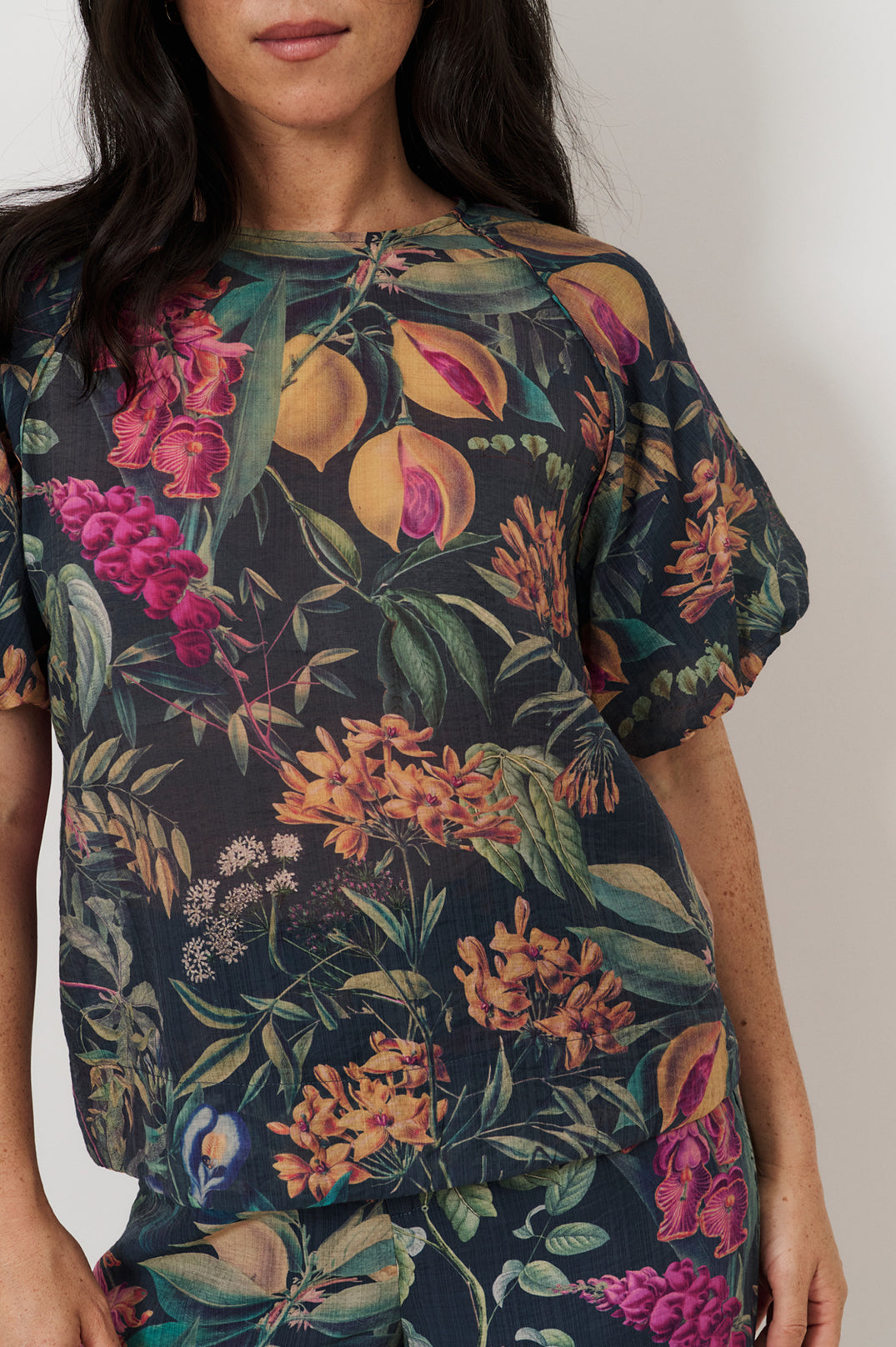 Santori Seville Print Top Tops Adorne