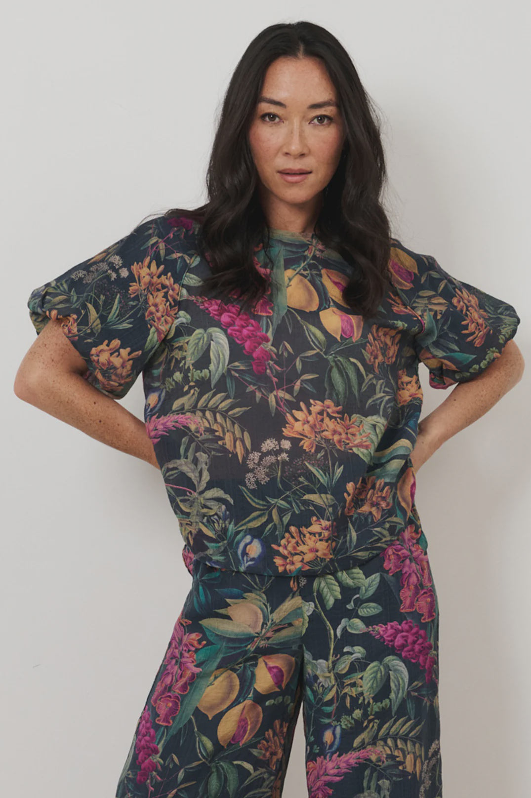 Santori Seville Print Top Tops Adorne