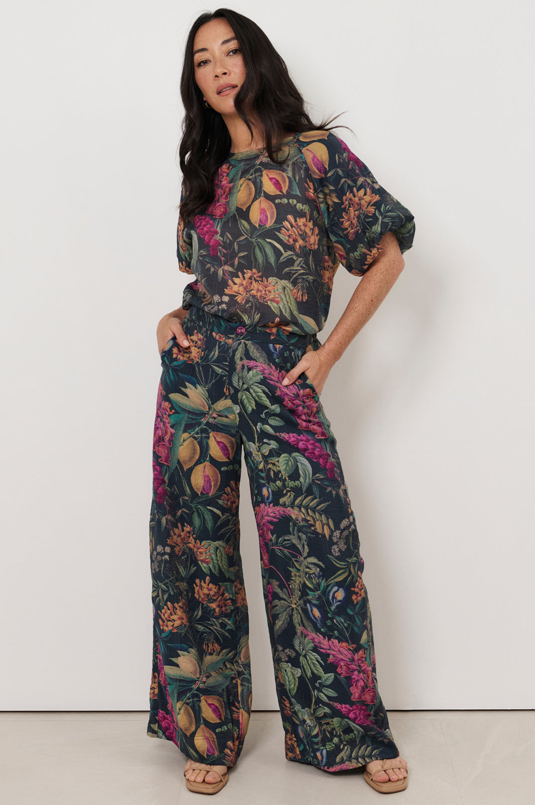 Parker Seville Print Wide Leg Pant Bottoms Adorne