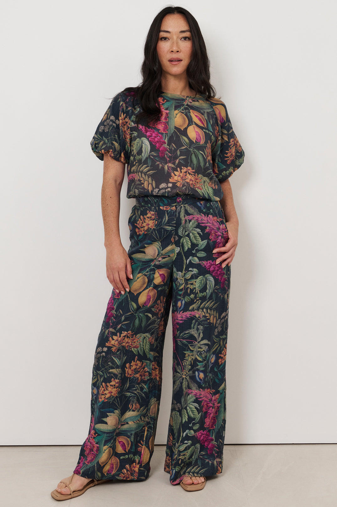 Parker Seville Print Wide Leg Pant Bottoms Adorne