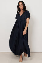 Sidney Light Weight Denim Maxi Dress Dresses Adorne