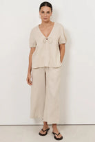 Fable Culotte Pant Stone Bottoms Adorne
