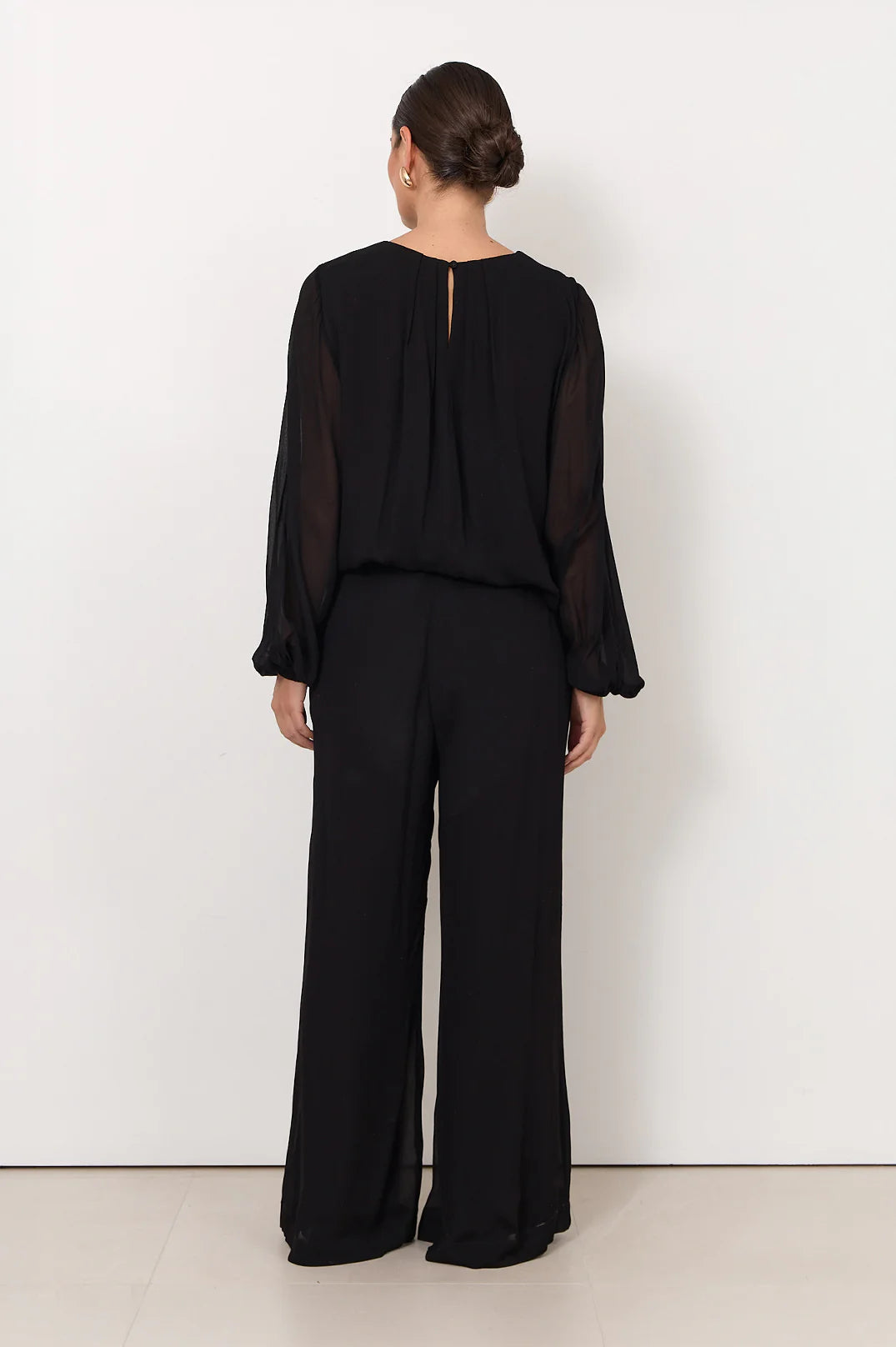 Asani Wide Leg Pant Black Bottoms Adorne