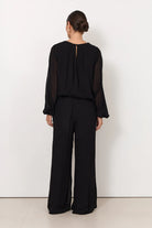 Asani Wide Leg Pant Black Bottoms Adorne