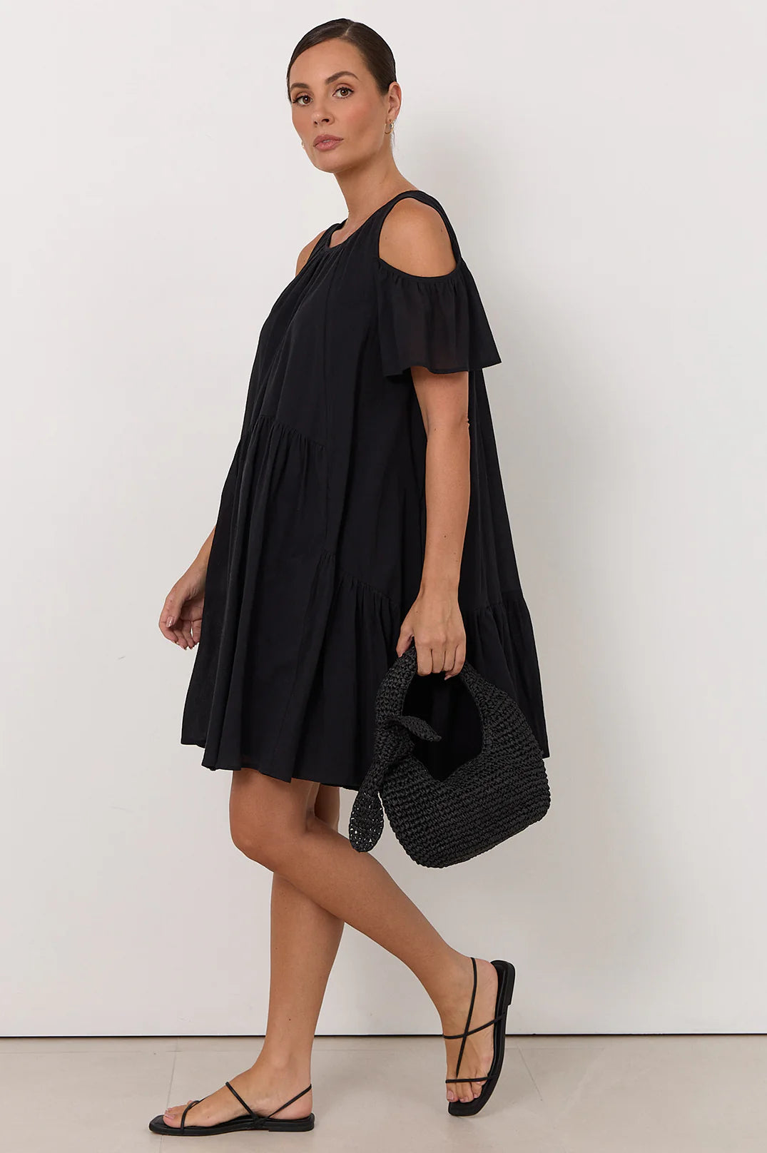 Ariah Short Dress Black Dresses Adorne