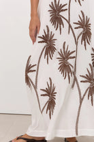 Kenzi High Neck Maxi Dress White Dresses Adorne