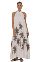 Kenzi High Neck Maxi Dress White Dresses Adorne S(8)