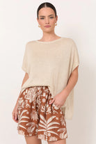 Billy Hawaii Print Short Print Bottoms Adorne