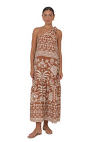 Olina Hawaii Print One Shoulder Maxi Dress Print Dresses Adorne S(8)