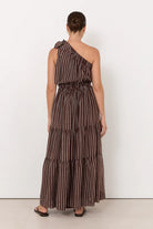 Eve One Shoulder Maxi Dress Stripe Dresses Adorne