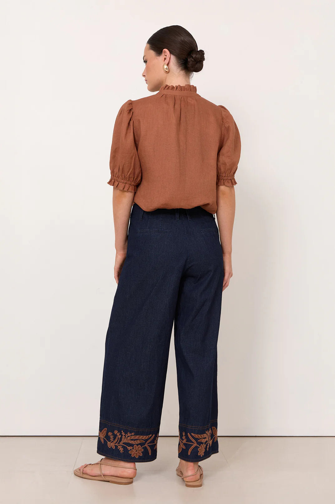 Jordana Light Weight Denim Crop Pant Denim Bottoms Adorne