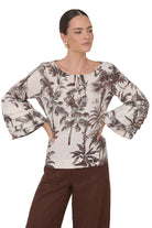 Etta Borneo Print Top Print Tops Adorne S(8)