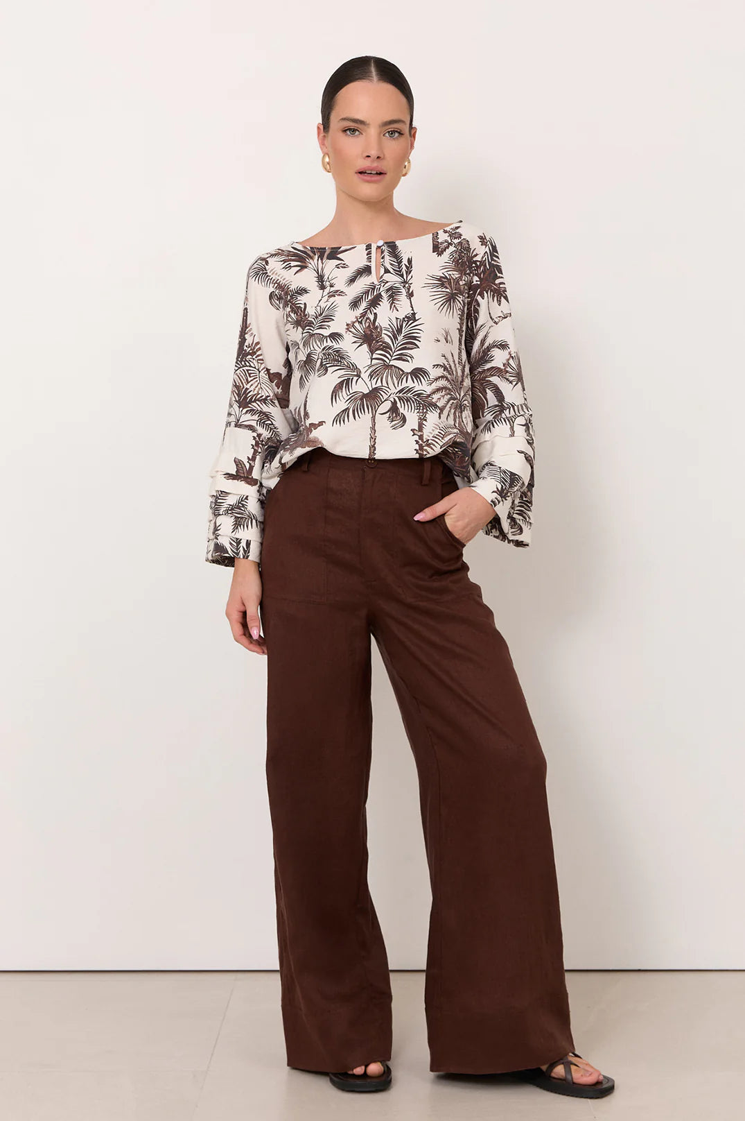 Etta Borneo Print Top Print Tops Adorne