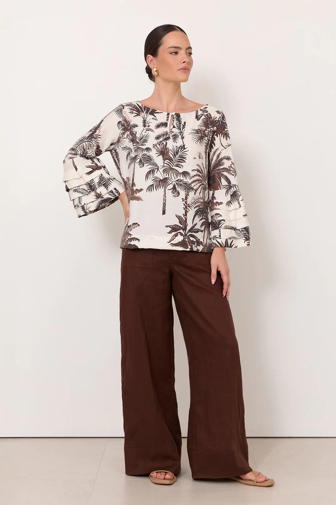 Etta Borneo Print Top Print Tops Adorne