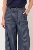 Gabriella Stripe Denim Pant Stripe Denim Bottoms Adorne