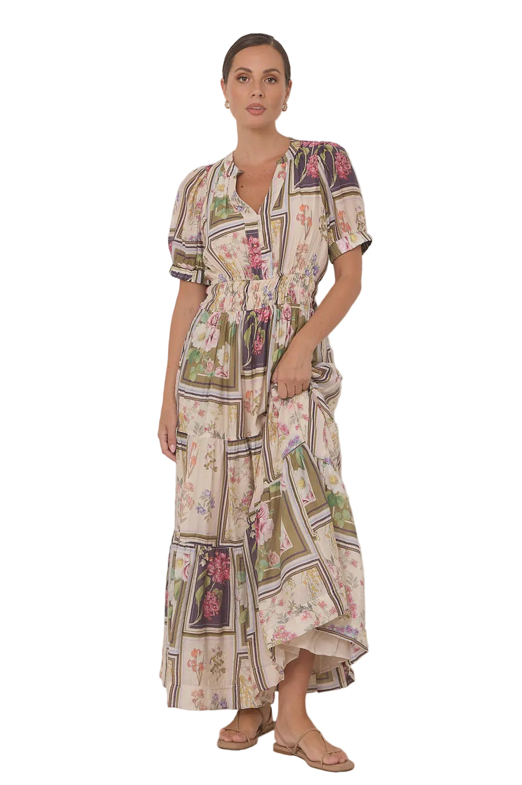 Violette Austria Print Maxi Dress - Global Free Style
