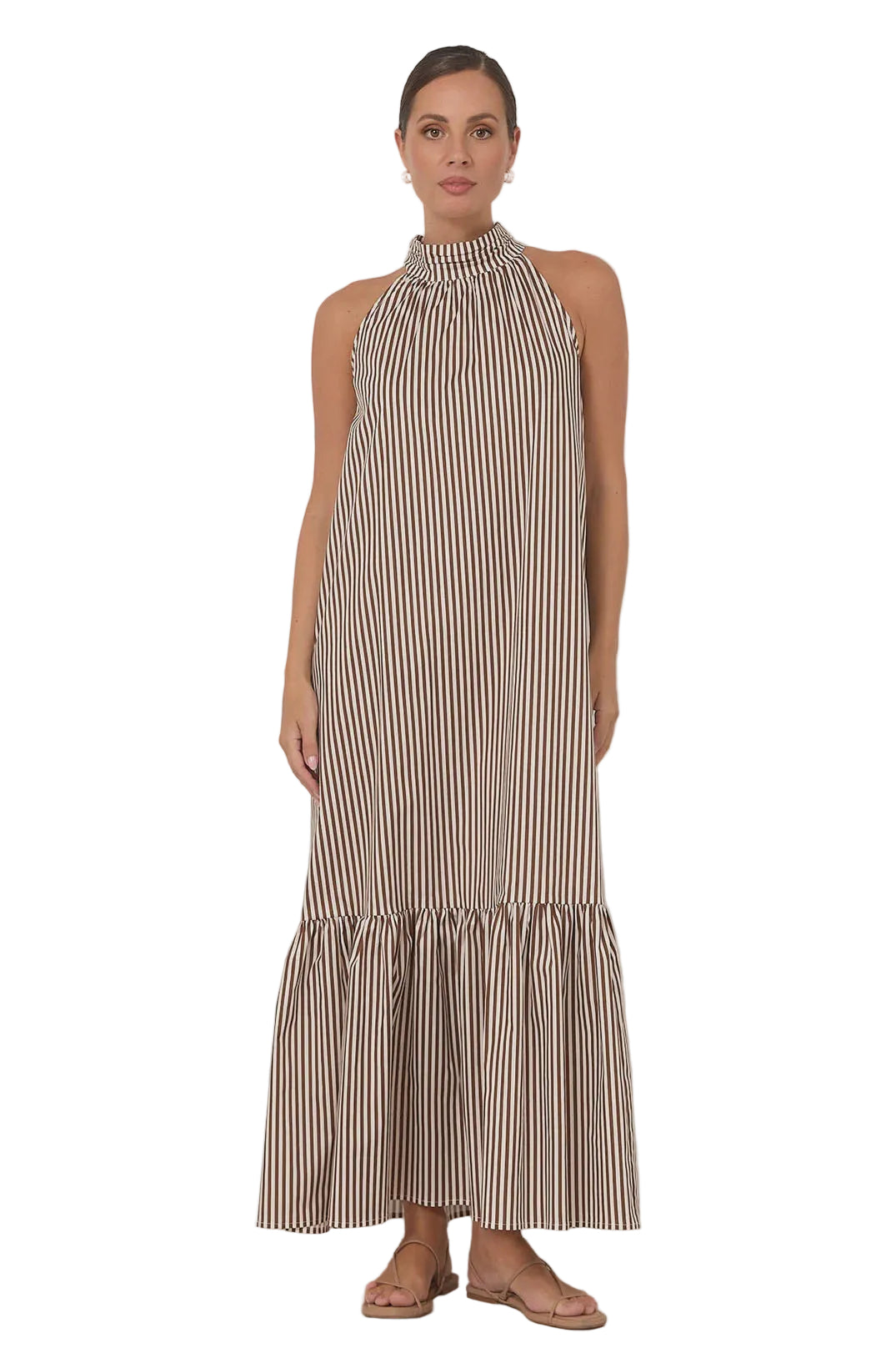 Rosa Stripe Maxi Dress Dresses Adorne S(8)