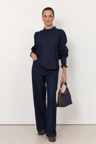 Olivia Lightweight Denim Top Dark Denim Tops Adorne