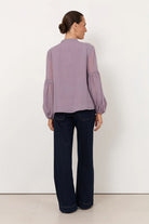 Rana Trim Detail Top Lilac Tops Adorne