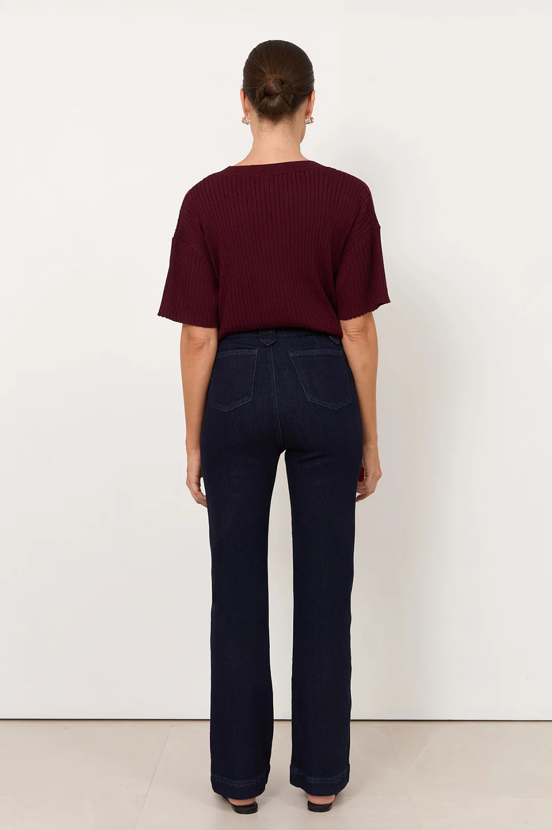 Miro Slim Bootleg Jean Dark Denim Bottoms Adorne