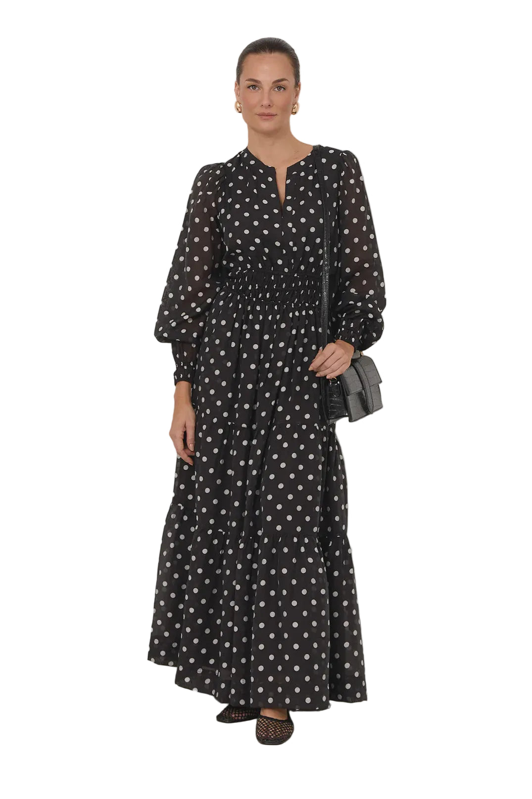 Violette Maxi Dress Spot Dresses Adorne S(8)