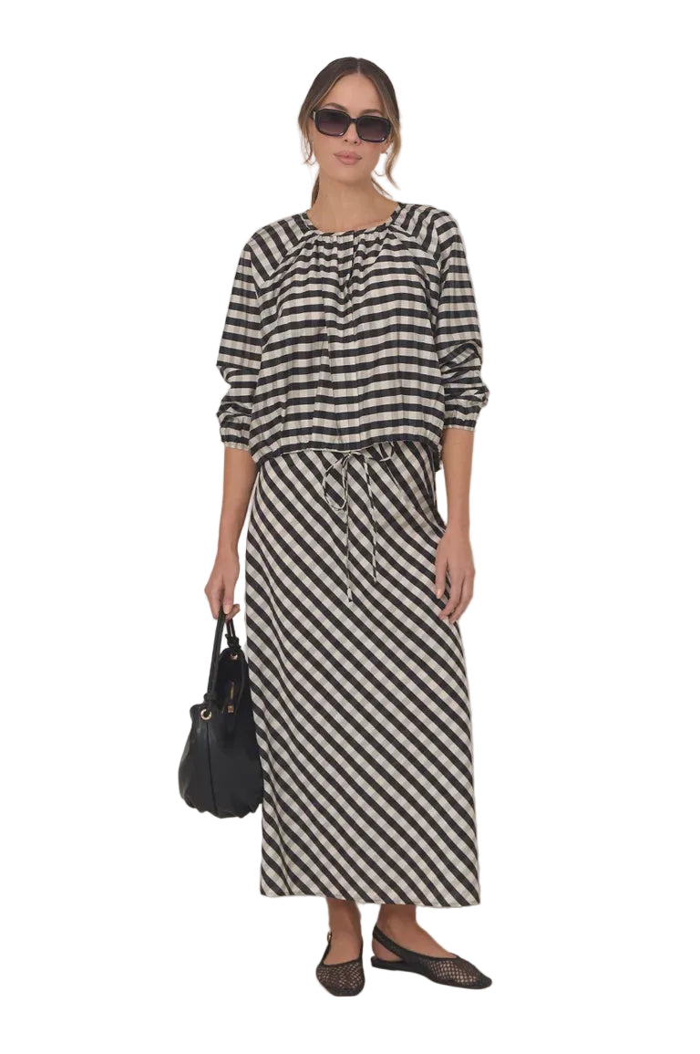 Mae Gingham Maxi Skirt Print Skirts Adorne S (8)